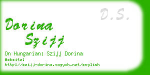 dorina szijj business card